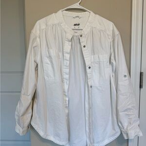 Aerie Casual White Button Down Shirt